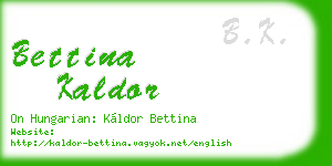 bettina kaldor business card